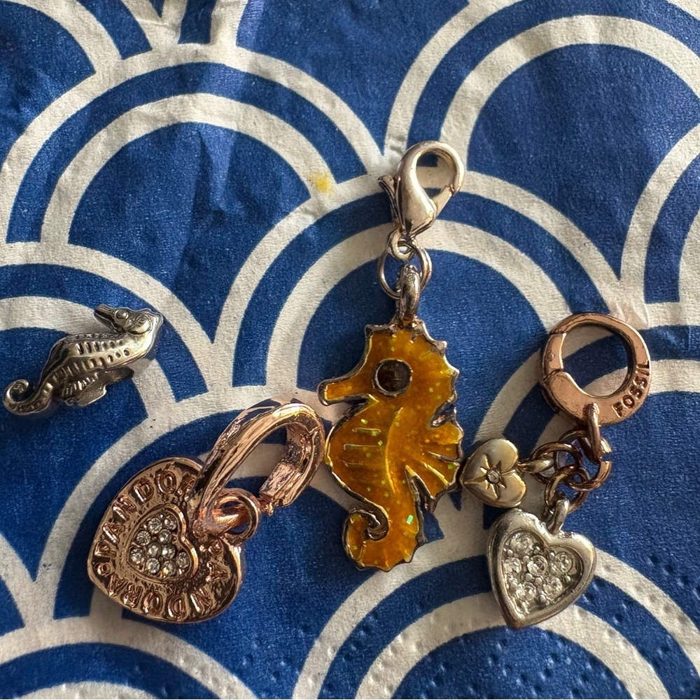 Seahorse and Heart Charm Set